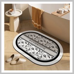 Vintage kúpeľňová rohož 60 x 90 cm bathroom DYW05