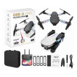   Skladací dron s kamerou, LED osvetlením a diaľkovým ovládaním E88D-PRO