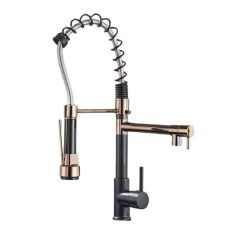   Luxusná kuchynská batéria – Matná čierna a ružové zlato EB4378098