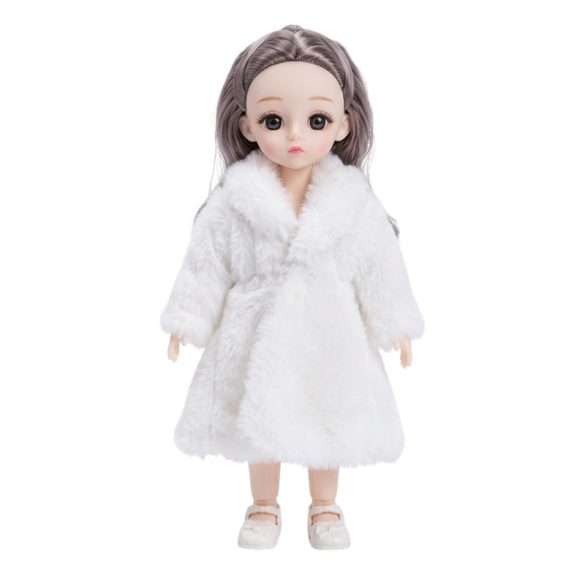 Elegantná bábika v bielych šatách EBF2