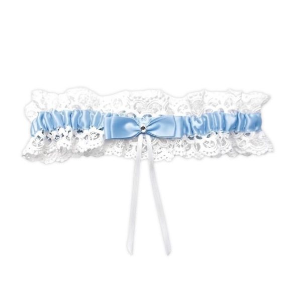 Modro-biele svadobné podväzky EC3857911-B