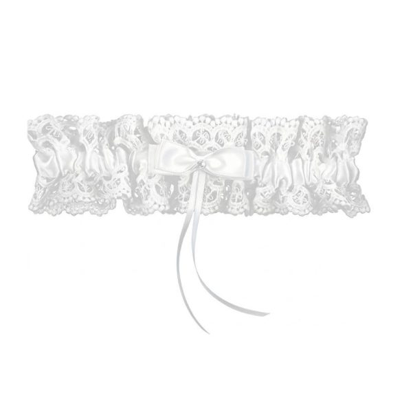 Biele svadobné podväzky EC3857911-W