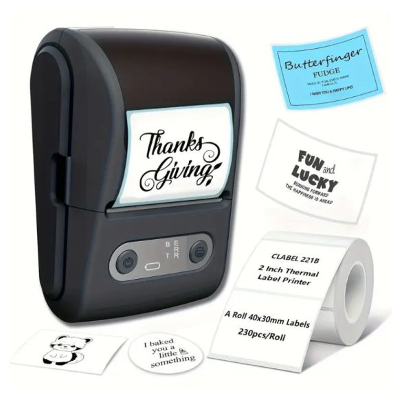 Mini štítkovač, ručný výrobník nálepiek, čierny ED4533672-f