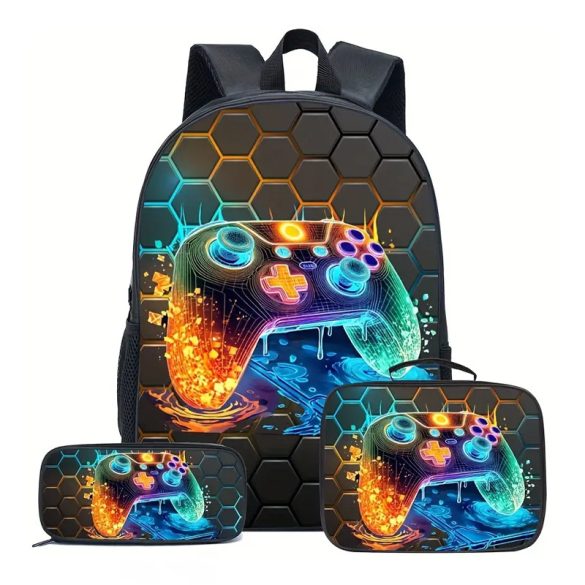 3-dielna sada tašiek Neon Gamer – batoh, taška na obed a puzdro na ceruzky EF2220153