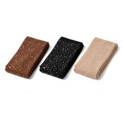   Súprava 3 párov sieťovaných pančúch so štrasovými kamienkami EJ7913361