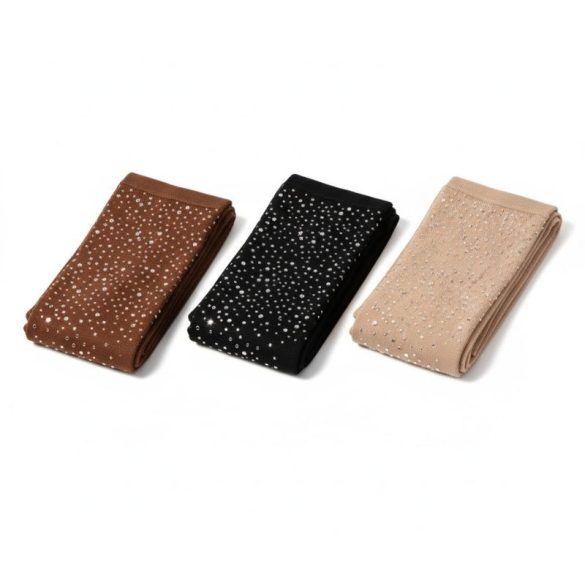 Súprava 3 párov sieťovaných pančúch so štrasovými kamienkami EJ7913361