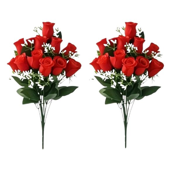 Sada 2 kusov realistických červených ruží kytica EP3332620