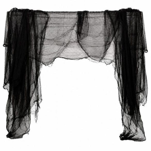 Strašidelná čierna textilná dekorácia na Halloween – 215×500 cm EP8541870