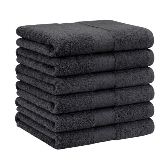 Sada extra mäkkých uterákov, 6 ks, 70 x 140 cm, čierna, EPTSZ-03