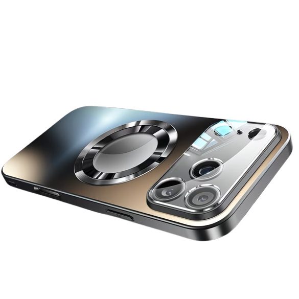 Grafitovo šedé titánové kovové luxusné puzdro na telefón EQ1384170-2