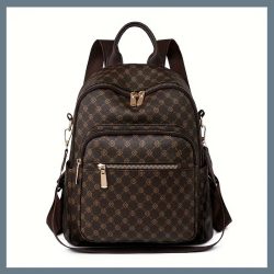   Štýlový dámska batoh s ramenným popruhom – hnedý EW39308-2