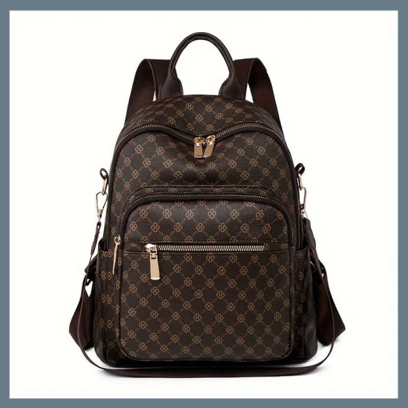 Štýlový dámska batoh s ramenným popruhom – hnedý EW39308-2