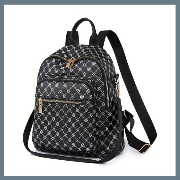 Štýlový dámske batoh s ramenným popruhom, ktorý sa dá premeniť na tašku cez rameno – čierny EW39308