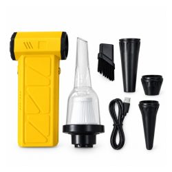   Akumulátorový ručný vysávač a fúkač s filtrom HEPA a LED osvetlením F049