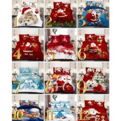 7-dielna vianočná posteľná bielizeň F16kari