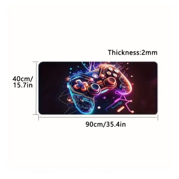 Podložka pod myš s motívom herného ovládača, protišmyková – 90 × 40 cm FF2008074-1