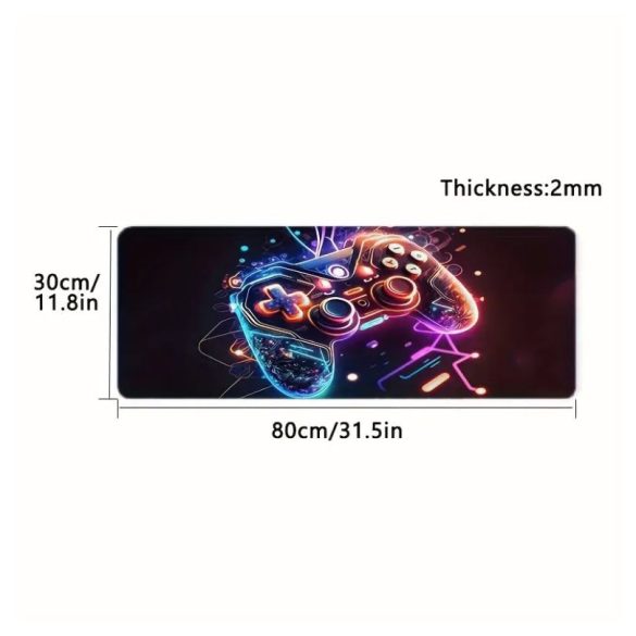 Podložka pod myš s motívom herného ovládača, protišmyková – 80 × 30 cm FF2008074