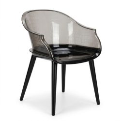   Moderné kreslo v dizajne v odtieni dymovo šedá-čierna FFK-01