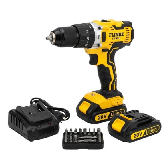 Akumulátorová vŕtačka a skrutkovač Flinke – 20 V FK-8012