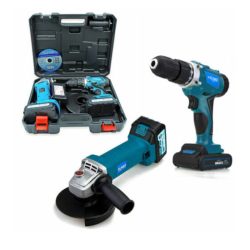   Súprava akumulátorovej vŕtačky a uhlovej brúsky Flinke FK-8015 TWIN PACK