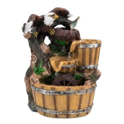 Dekoratívna fontána s postavou orla a vodným kolesom FNT1