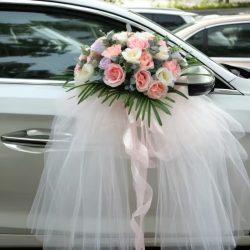 Klasická svadobná dekorácia na pozadie, biela FQ5247754