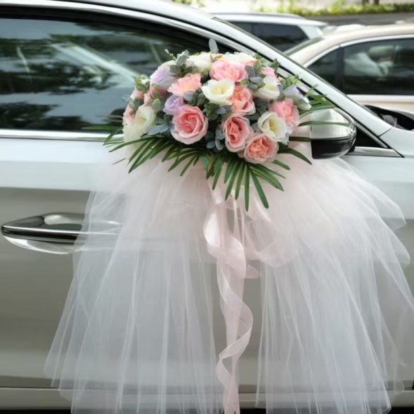 Klasická svadobná dekorácia na pozadie, biela FQ5247754