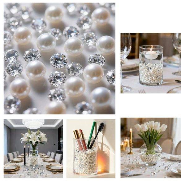 Sada dekoratívnych korálok a umelých diamantov 3000 ks FU10647647