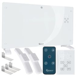   Sklenený konvektorový ohrievač Geko s LCD displejom, diaľkovým ovládaním a WiFi 2500 W G80446