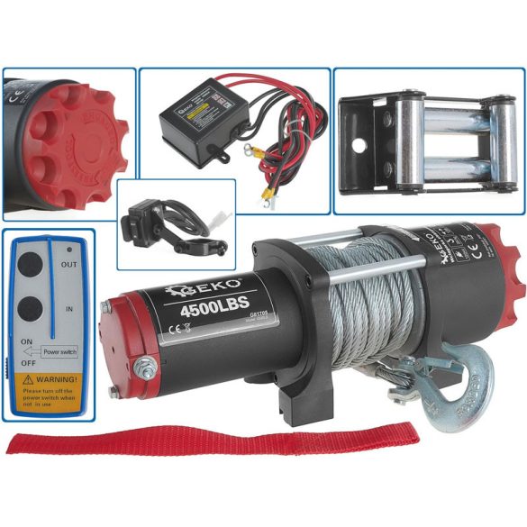 Elektrický navijak Geko 2041 kg 12 V G81705