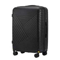 Kufrík s tvrdým puzdrom a kolieskami 360° čierny GB-01