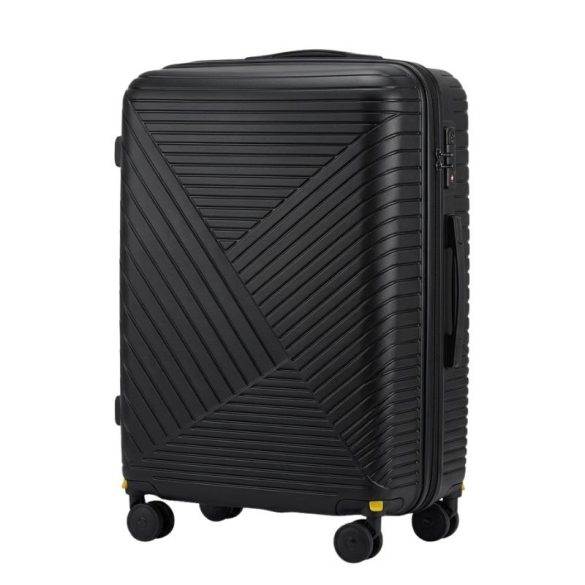 Kufrík s tvrdým puzdrom a kolieskami 360° čierny GB-01