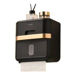   Nástenný zásobník na toaletný papier – čierny GH504080-2