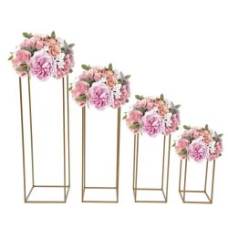   Zlatá kovová sada stojanov na rastliny – 4 kusy GK1374092