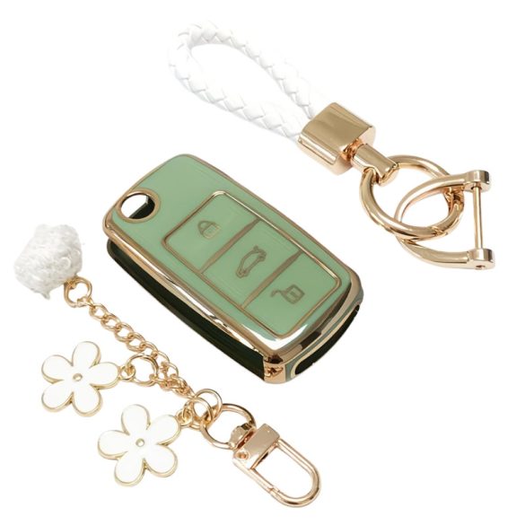 Prémiová sada ochranných puzdier na kľúče od auta – mätovo zelená GL1147053-5