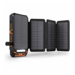   4-panelová skladateľná solárna powerbanka s LED svietidlom 50 000 mAh GN8282782