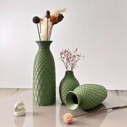   3-dielna sada dekoratívnych váz s kosoštvorcovým vzorom GP1906561-Z