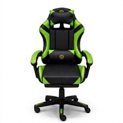   Prémiová herná stolička s výsuvnou opierkou na nohy – neónovo zelená/čierna GSZ01Z