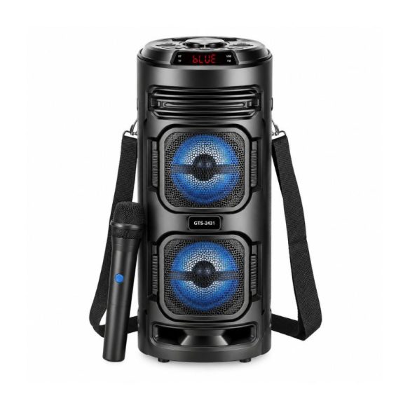 GTS-2431 prenosný Bluetooth reproduktor s bezdrôtovým mikrofónom