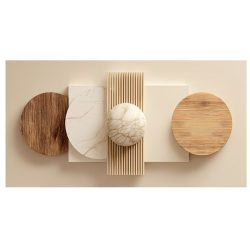   Moderný minimalistický abstraktný obraz na plátne – béžový dizajn s dreveným vzorom 160 × 80 cm GU9912832