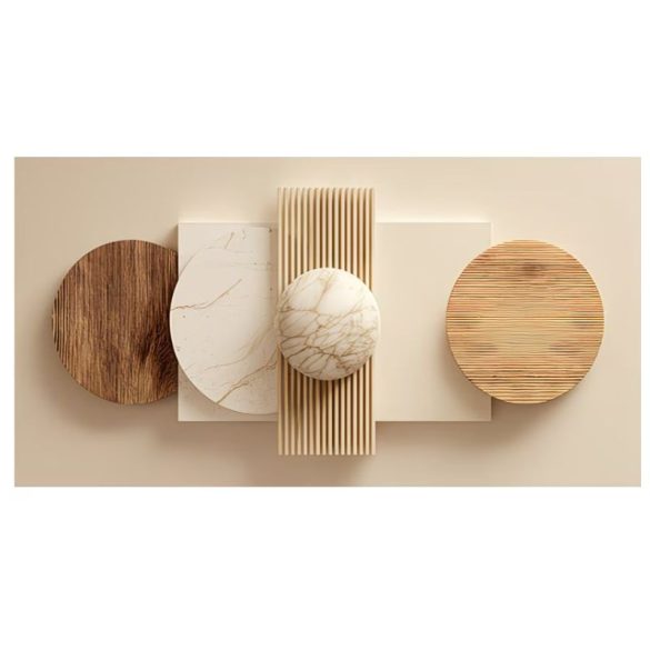 Moderný minimalistický abstraktný obraz na plátne – béžový dizajn s dreveným vzorom 160 × 80 cm GU9912832