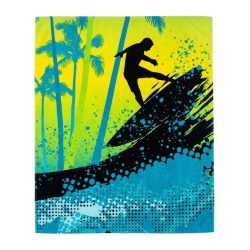   Farebný vzorovaný plážový uterák (70x140 cm) H-70X140-10