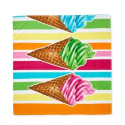   Farebný vzorovaný plážový uterák (70x140 cm) H-70X140-11