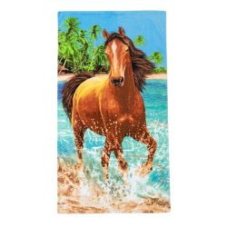   Farebný vzorovaný plážový uterák (70x140 cm) H-70X140-15