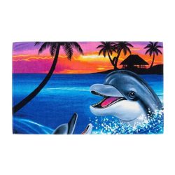   Farebný vzorovaný plážový uterák (70x140 cm) H-70X140-6