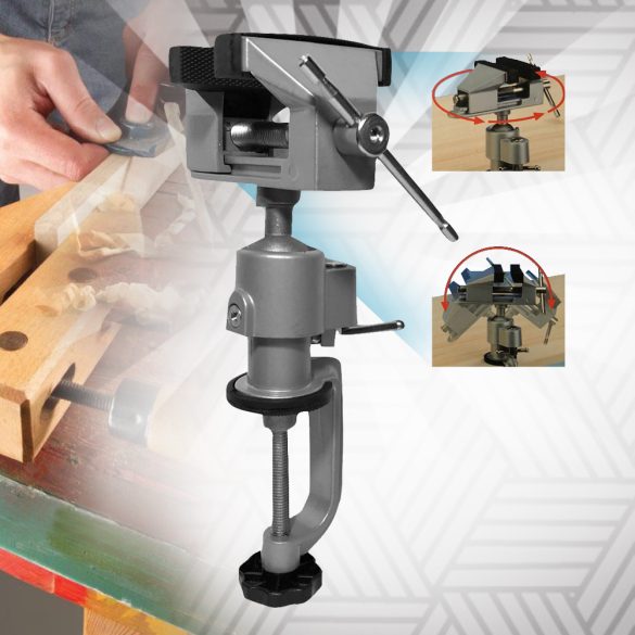 Hoteche hliníkový stolový zverák s otočnou základňou 300211