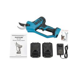   HAYAMI akumulátorové záhradné nožnice sada modrá 2 batérie HA-1079-K