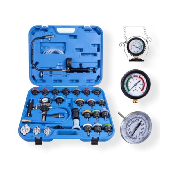 Súprava na testovanie tesnosti chladiaceho systému KrafTech HA-1384, 28 dielov