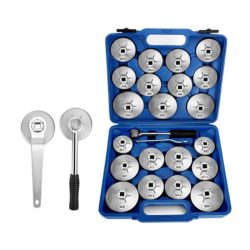   Haina 23-dielna sada uzáverov na odstránenie olejového filtra z hliníka liaty HA-1423