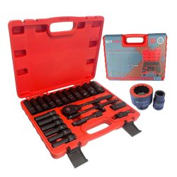   Hitman 1/2 palca sada nástrčných hlavíc pre náročné použitie 23 dielov 12 bodové vyhotovenie 8 až 32 mm HA-6844